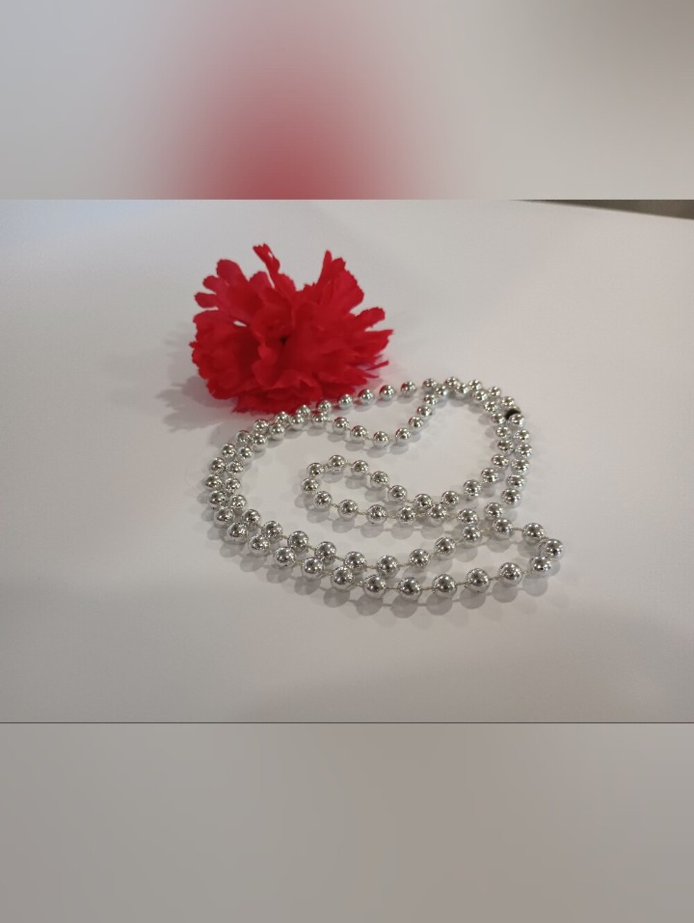 Silver Ball Bead Necklace